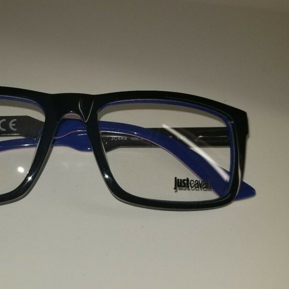 New Just Cavalli JC449 005 unisex Eyewear Optical Frame black/blue Retail $295 - Picture 5 of 5